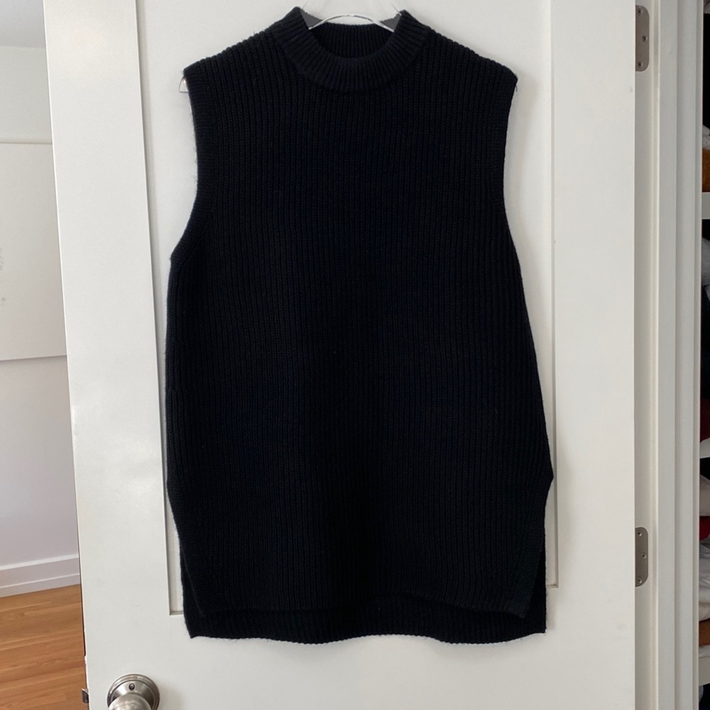 H&M Ribbed Knit Long Sweater Vest Size S